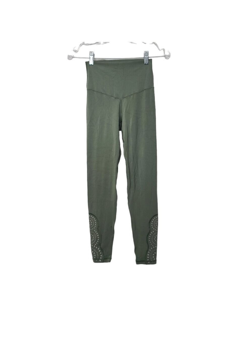 Aerie Chill Play Move Green Perforated Hem Leggings S